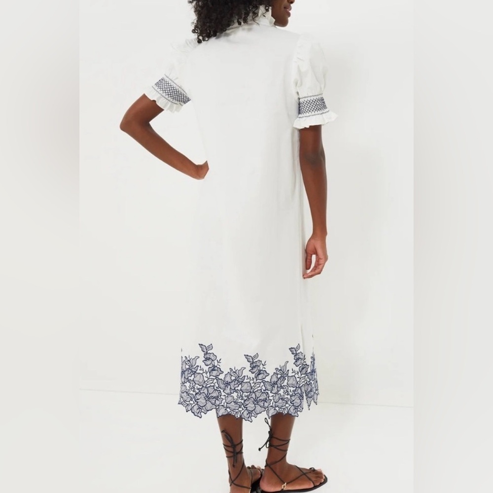 NWT Hyacinth House Tuckernuck Embroidered Eliza Midi Dress $168 Size M - Picture 5 of 11